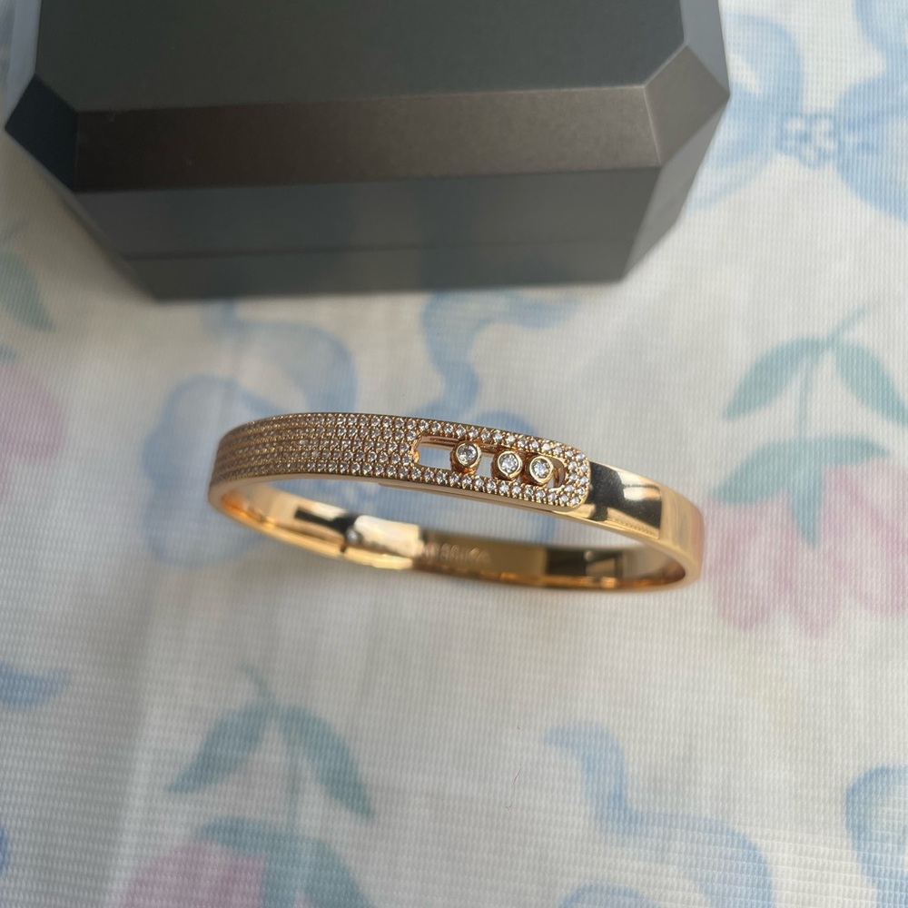 Messika Move No Sliding Three-Diamond Bracelet